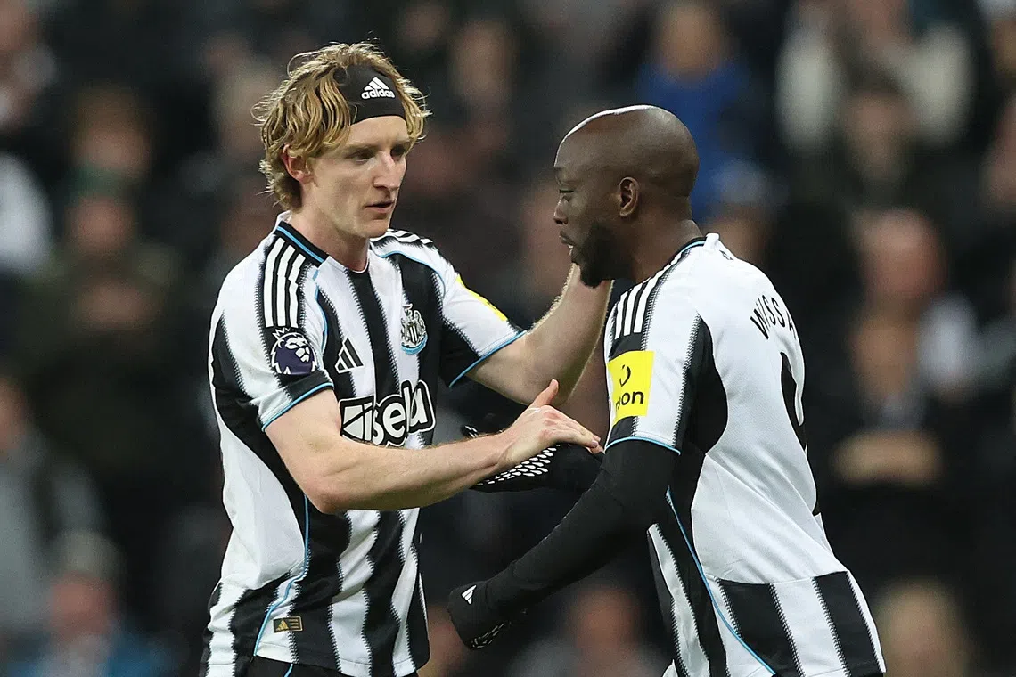 Soccer Football - Premier League - Newcastle United v Burnley - St James' Park, Newcastle, Britain - December 6, 2025 Newcastle United's Yoane Wissa comes on as a substitute REUTERS/Scott Heppell EDITORIAL USE ONLY. NO USE WITH UNAUTHORIZED AUDIO, VIDEO, DATA, FIXTURE LISTS, CLUB/LEAGUE LOGOS OR 'LIVE' SERVICES. ONLINE IN-MATCH USE LIMITED TO 120 IMAGES, NO VIDEO EMULATION. NO USE IN BETTING, GAMES OR SINGLE CLUB/LEAGUE/PLAYER PUBLICATIONS. PLEASE CONTACT YOUR ACCOUNT REPRESENTATIVE FOR FURTHER DETAILS..