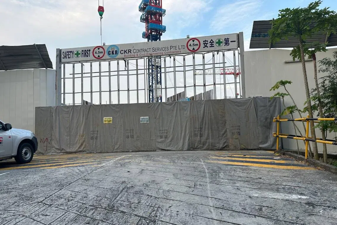 The construction site of the Punggol Point Cove BTO project as at Aug 20. 