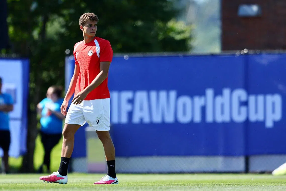 Soccer Football - FIFA World Cup 2026 - Egypt Training - University of Washington, Seattle, Washington, U.S. - June 14, 2026 Egypt's Hamza Abdelkarim during training IMAGN IMAGES via Reuters/Blake Dahlin