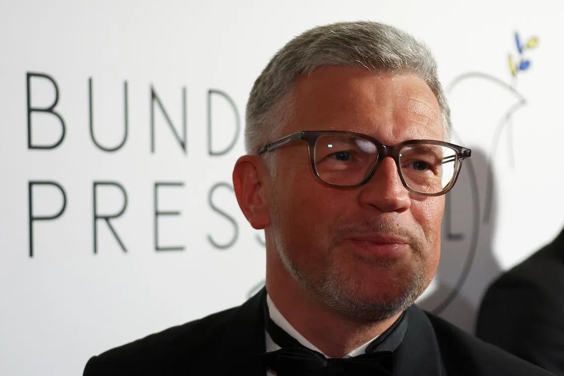 Ukrainian Ambassador to Germany Andriy Melnyk attends the opening for the annual press association ball (Bundespresseball), in Berlin, Germany, April 29, 2022. REUTERS/Fabrizio Bensch/File Photo