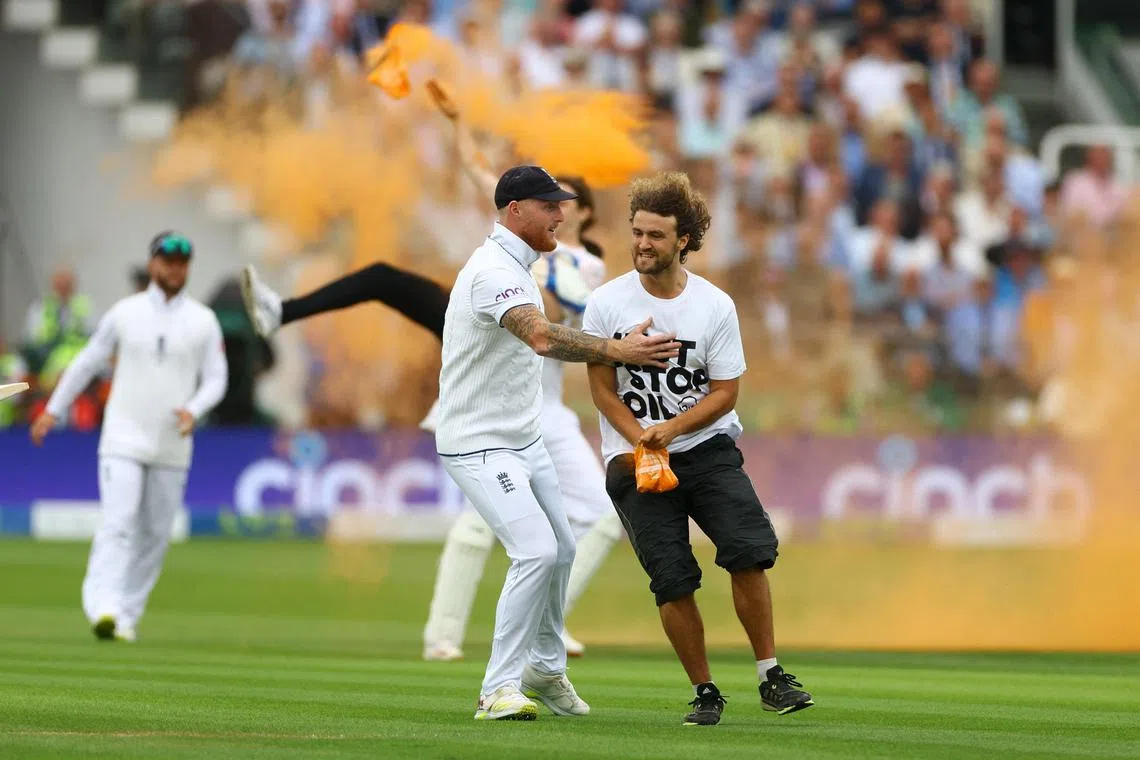 Last week’s England v Australia cricket Test at Lord’s was briefly held up by powder-spreading protesters, following similar incidents at the World Snooker Championship and English Premiership rugby final.