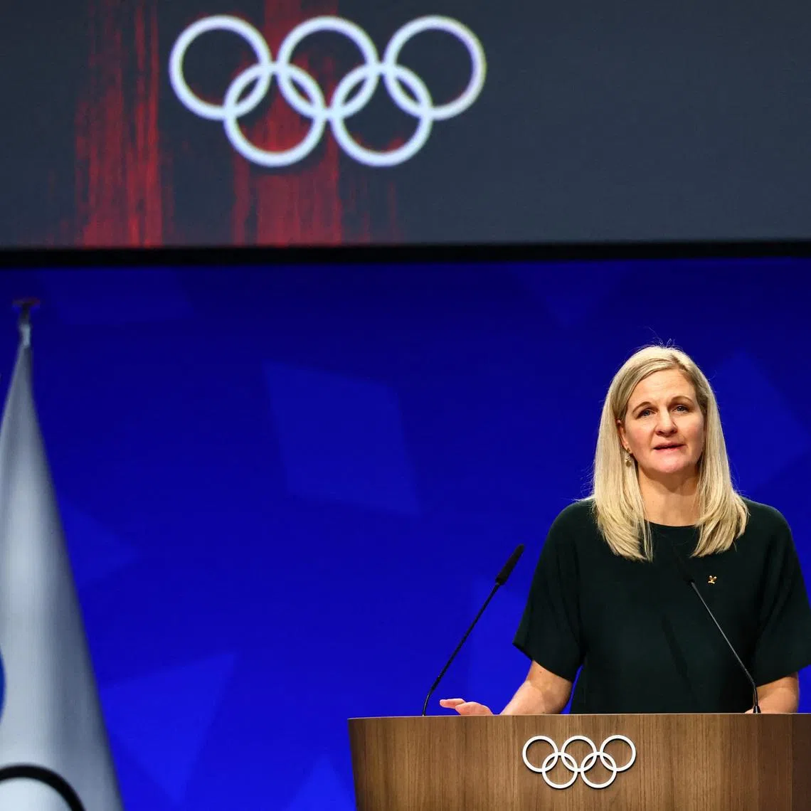 Olympics - IOC Extraordinary Session - Press Conference - SwissTech Convention Center, Ecublens, Switzerland - June 24, 2026 International Olympic Committee president Kirsty Coventry during the session REUTERS/Denis Balibouse