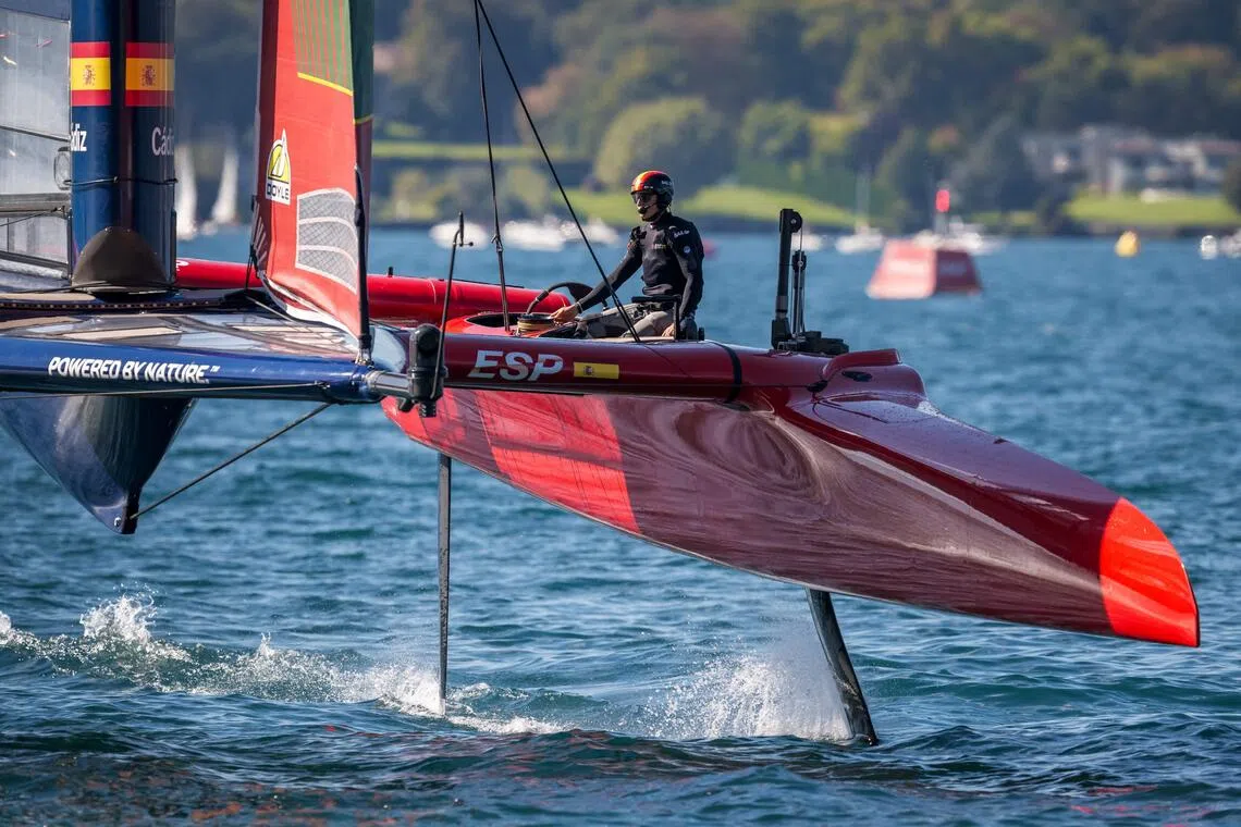 Spain’s SailGP final chances ebb in Abu Dhabi’s light airs