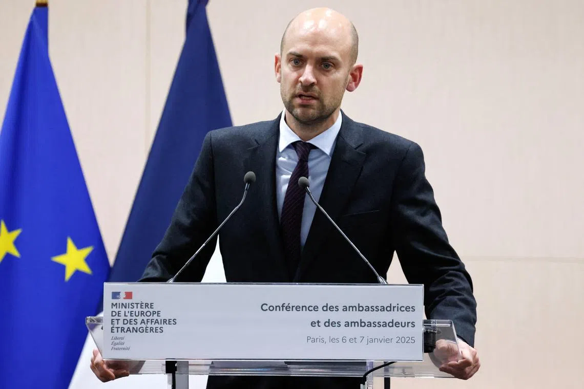 French Foreign Minister Jean-Noel Barrot said France will respond to US tariff threats.