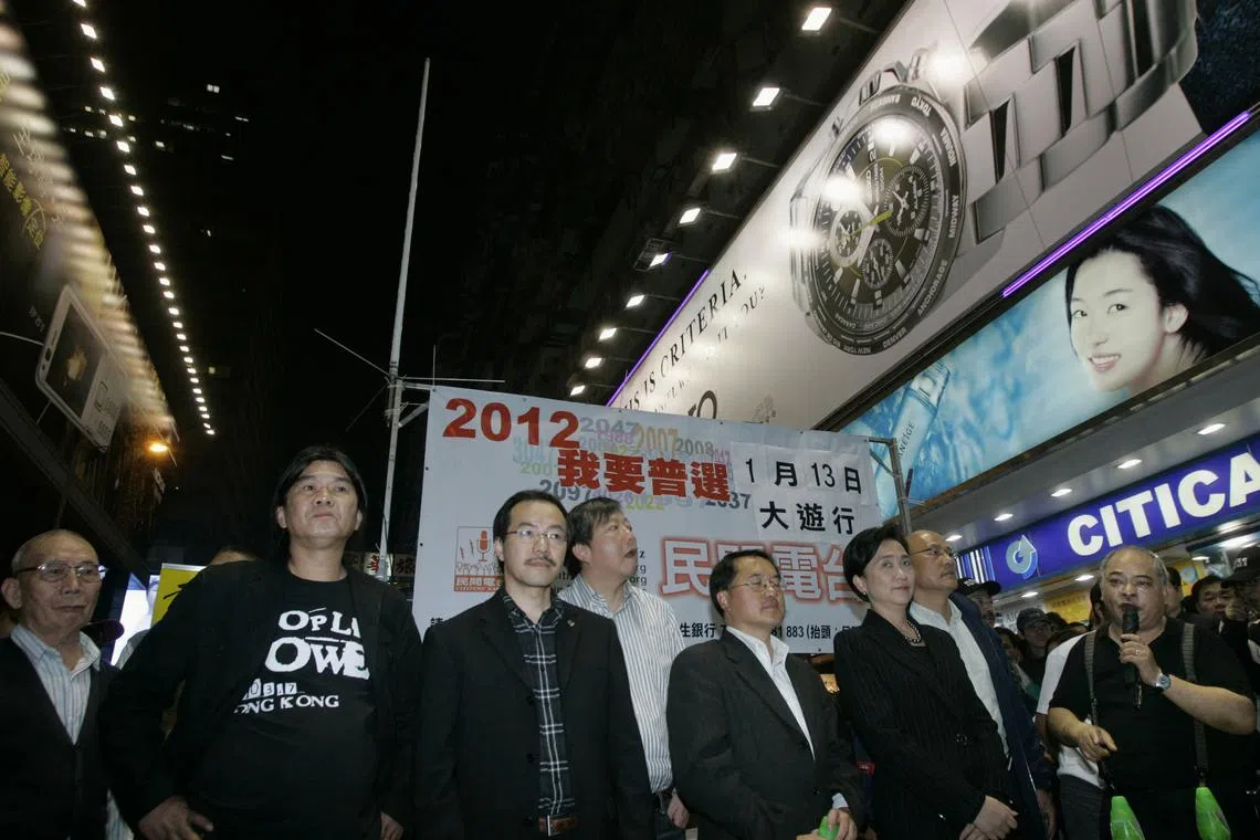 Launched in 2005 by veteran activist Tsang Kin-shing (right), the Cantonese-language broadcaster gained a steady following.