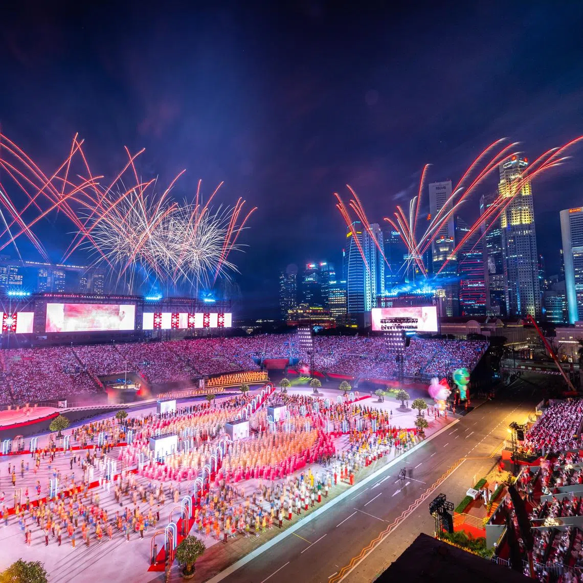 On Aug 9, there will be a full-scale fireworks display for the actual NDP.