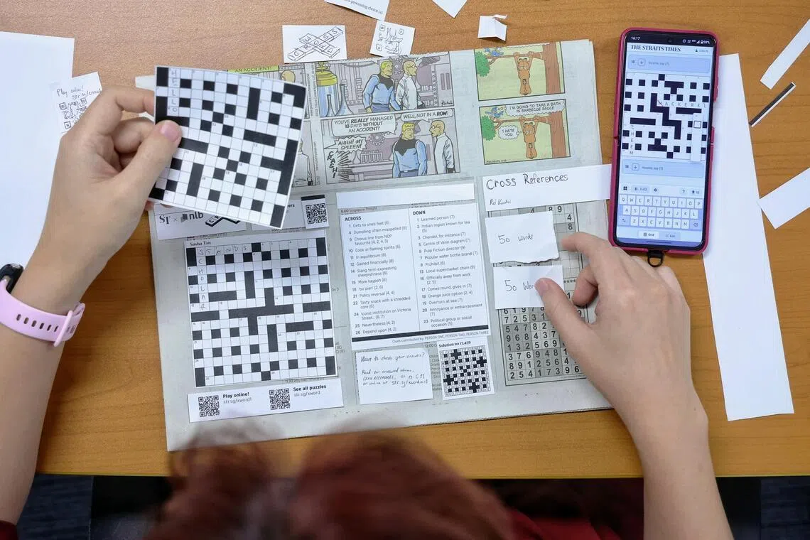 The making of the new crossword series by The Straits Times and National Library Board.