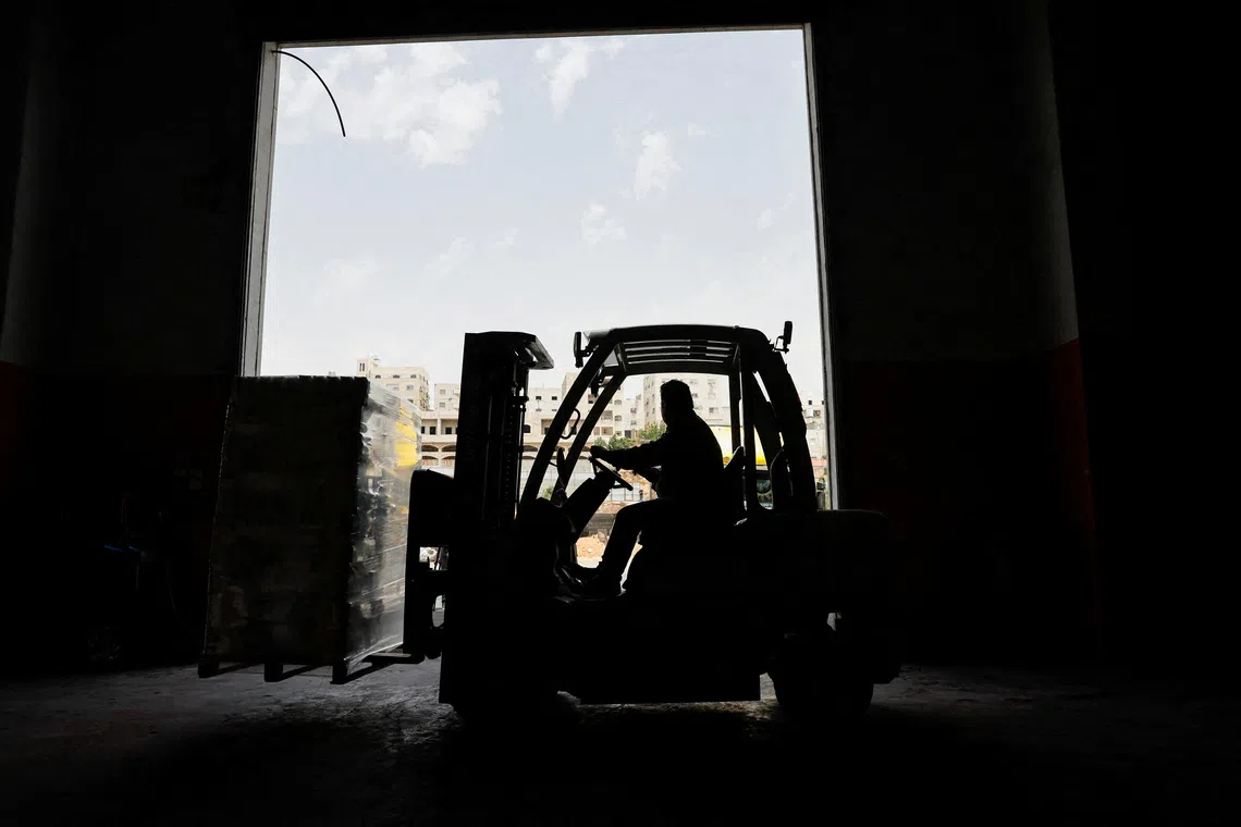 Israel said merchants had suspended coordination for the entry of goods into Gaza “until further notice” because of what it described as Hamas coercion.