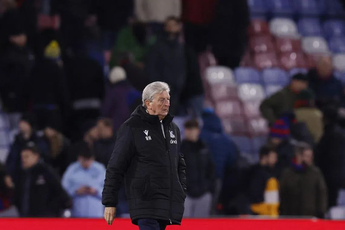 FILE PHOTO: Soccer Football - Premier League - Crystal Palace v AFC Bournemouth - Selhurst Park, London, Britain - December 6, 2023 Crystal Palace manager Roy Hodgson looks dejected after the match Action Images via Reuters/Andrew Couldridge/File Photo