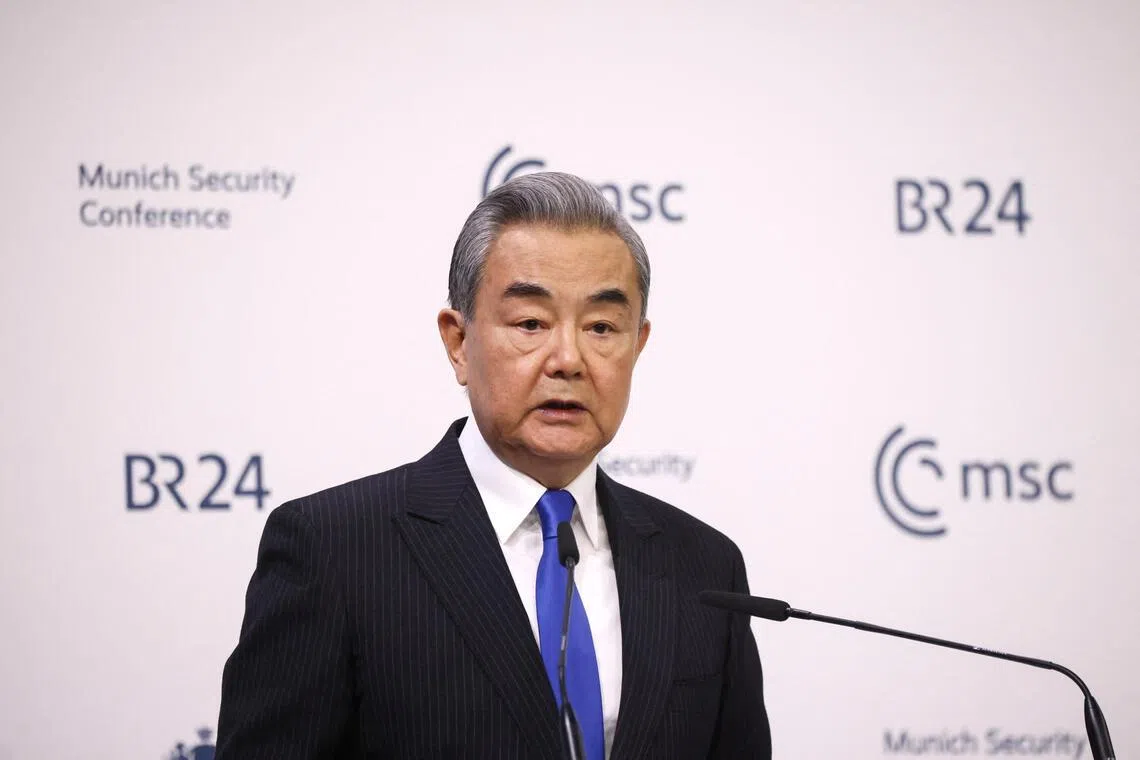China's Foreign Minister Wang Yi has voiced support for Iran in safeguarding its own legitimate rights and interests.