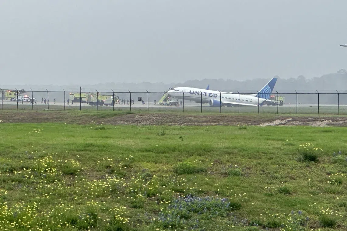 No passengers or crew were injured in the incident. They left the stricken jet and were bused to the terminal.