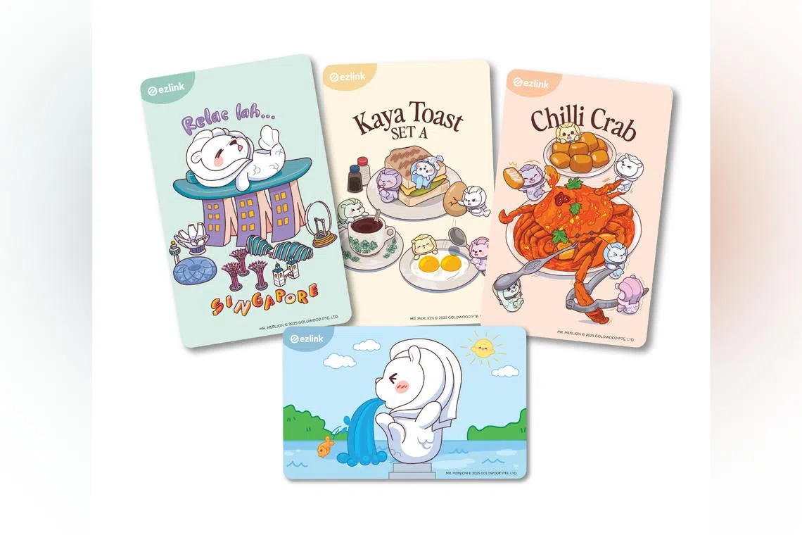The Mr Merlion ez-link cards cost $10 each and will be available from July 2.