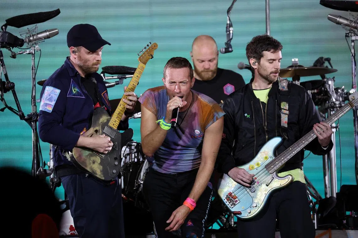 Coldplay will be performing at the National Stadium on Jan 23, 24, 26, 27, 30 and 31.