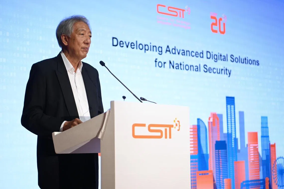 Senior Minister Teo Chee Hean said Singapore has to contend with threats in cyberspace, such as hackers and ransomware attacks.