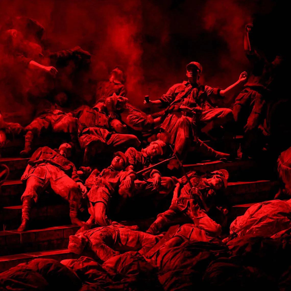 Artists taking part in a performance at the Great Hall of the People, following a military parade marking the 80th anniversary of victory over Japan and the end of World War II, in Beijing, China on Sept 3, 2025. 