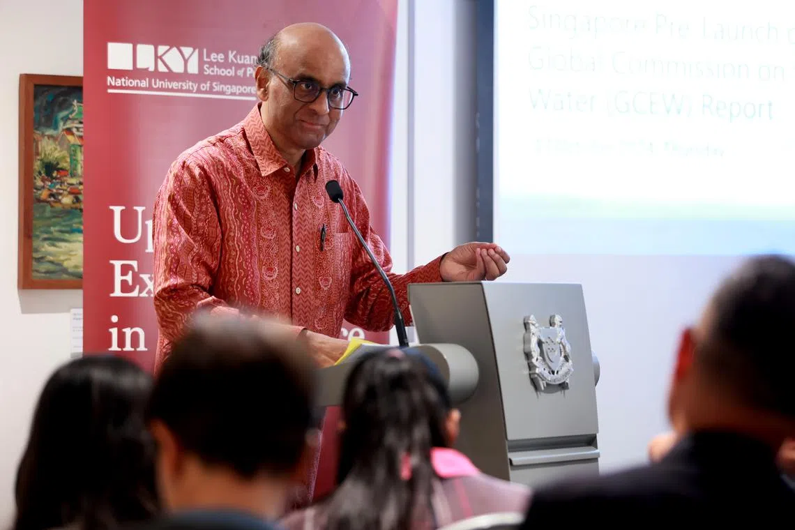 President Tharman Shanmugaratnam added that the mismanagement of water globally is accentuating climate change.