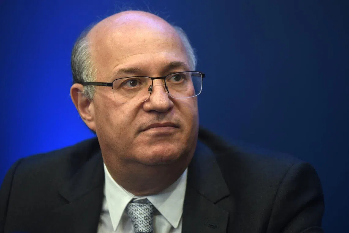 FILE PHOTO: Brazilian Ilan Goldfajn president of the Inter-American Development Bank attends a press conference at the G20 finance leaders meeting in Rio de Janeiro, Brazil, on July 26, 2024. REUTERS/Tita Barros/File Photo