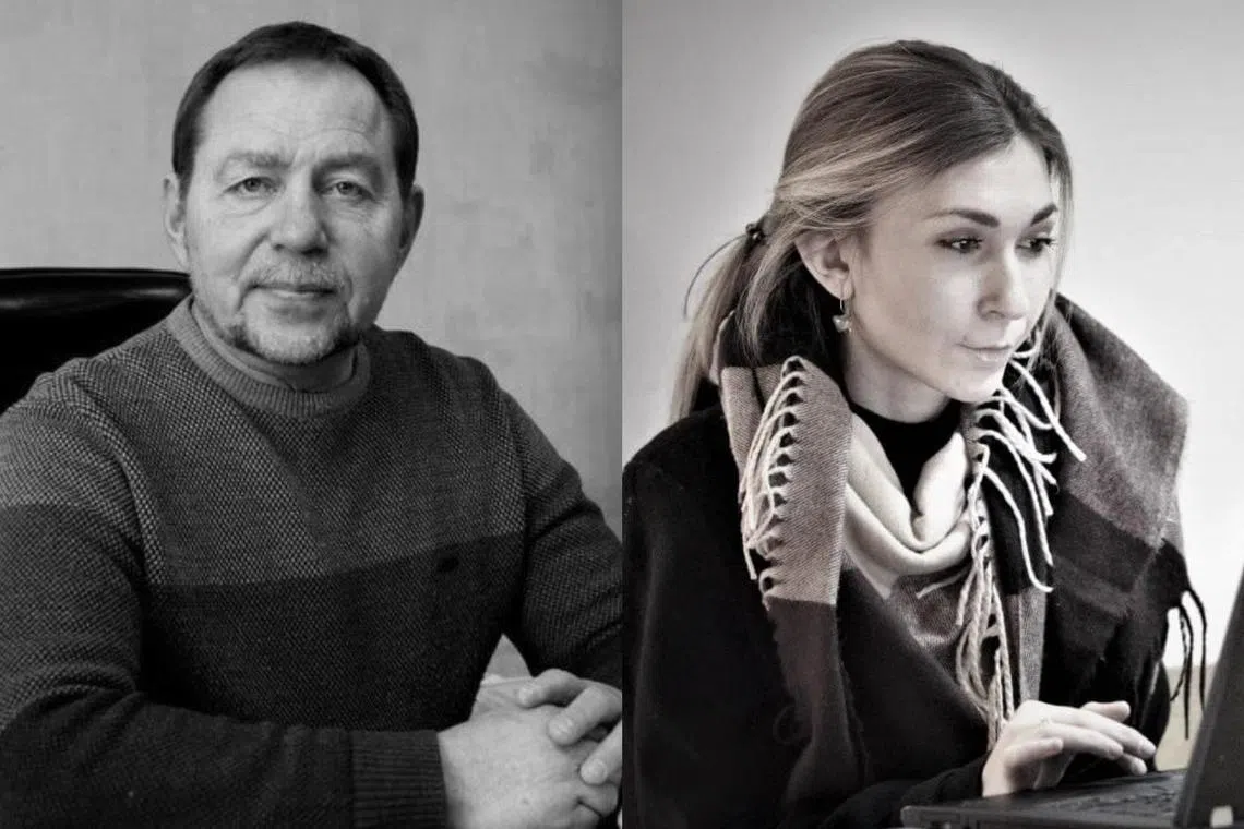 Ukrainian mayor Yevgen Matveyev (left) and journalist Victoria Roshchyna both died in Russian captivity.