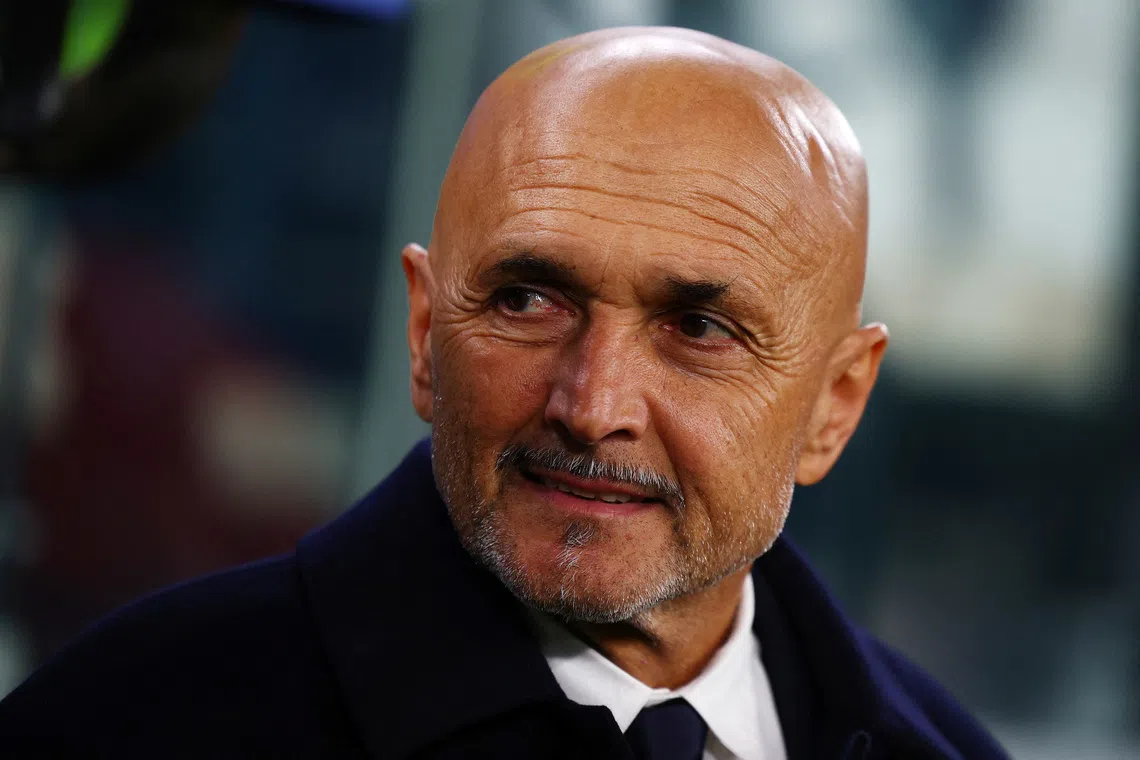 FILE PHOTO: Soccer Football - UEFA Champions League - Juventus v Pafos - Allianz Stadium, Turin, Italy - December 10, 2025 Juventus coach Luciano Spalletti before the match REUTERS/Guglielmo Mangiapane/File Photo