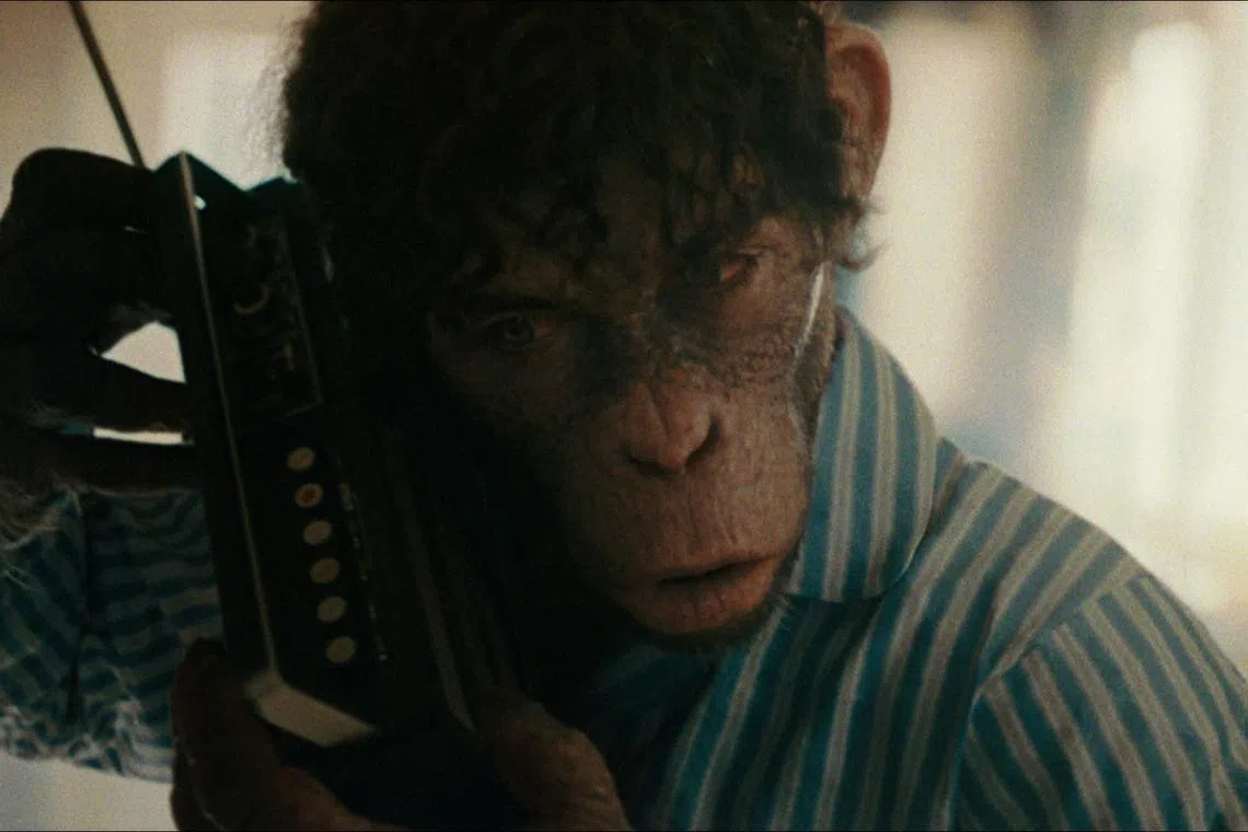 Robbie Williams voices himself as a chimp in Better Man.