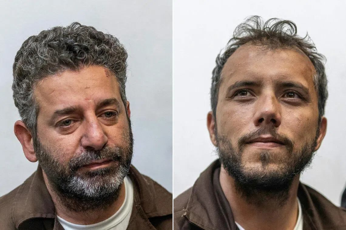 Spanish national Saif Abu Keshek (left) and Brazilian Thiago Avila were detained by Israeli authorities on April 29 and brought to Israel.