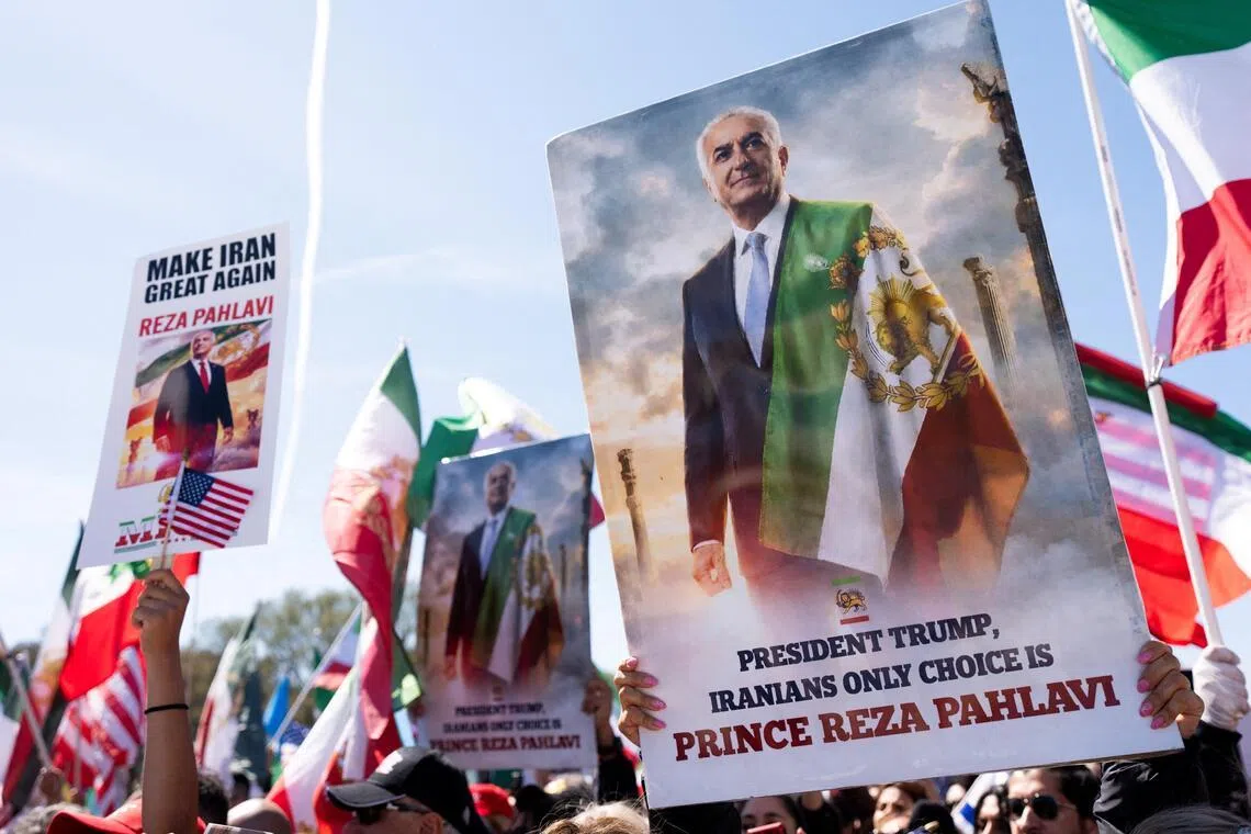 ‘Long live the shah’: Iranian diaspora back war at Washington rally