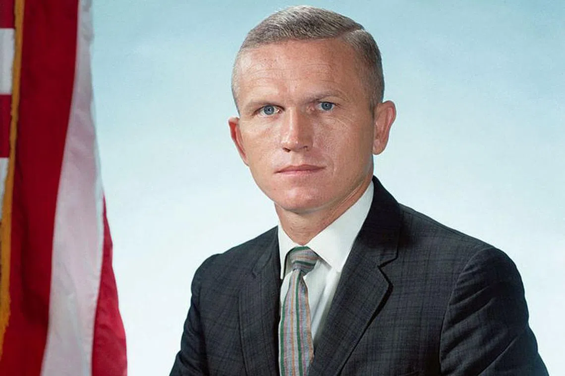 NASA astronaut Frank Borman in an undated photo. Borman served as the commander of Apollo 8, the first mission to fly around the world.   Courtesy NASA/Handout via REUTERS/File Photo