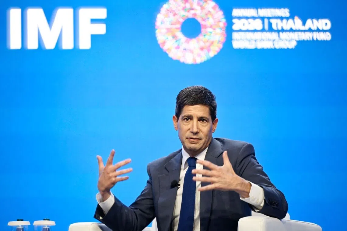 US Federal Reserve chairman Kevin Warsh was speaking at an event at the IMF-World Bank Annual Meetings in Bangkok.
