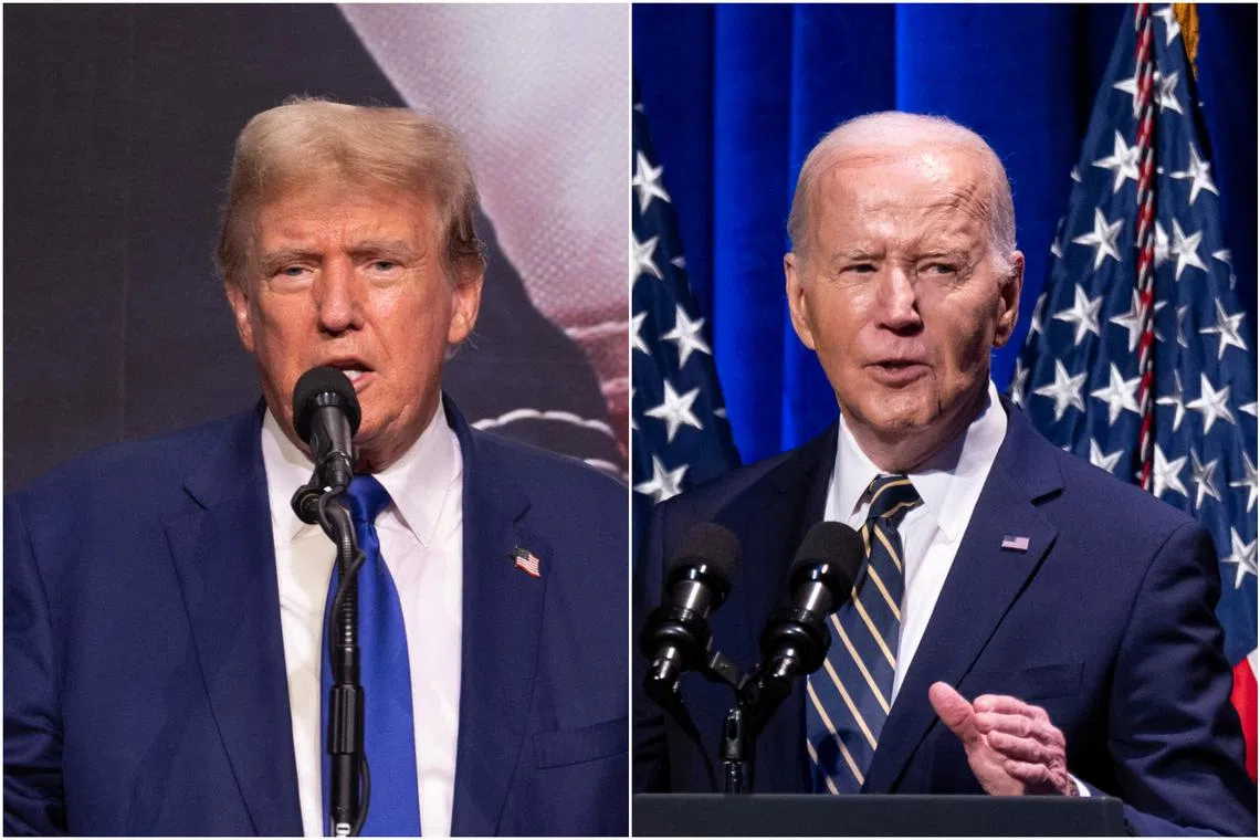 In a rambling speech, Mr Donald Trump said Mr Joe Biden is “the worst president in the history of our country by far”.