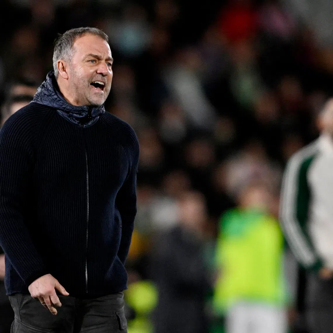 Soccer Football - LaLiga - Elche v FC Barcelona - Estadio Manuel Martinez Valero, Elche, Spain - January 31, 2026 FC Barcelona coach Hansi Flick reacts REUTERS/Pablo Morano