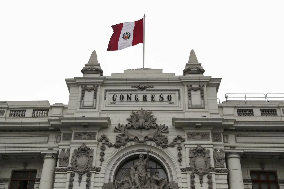 FILE PHOTO: A view of the Congress building in Lima, Peru, September 30, 2019. REUTERS/Guadalupe Pardo/File Photo