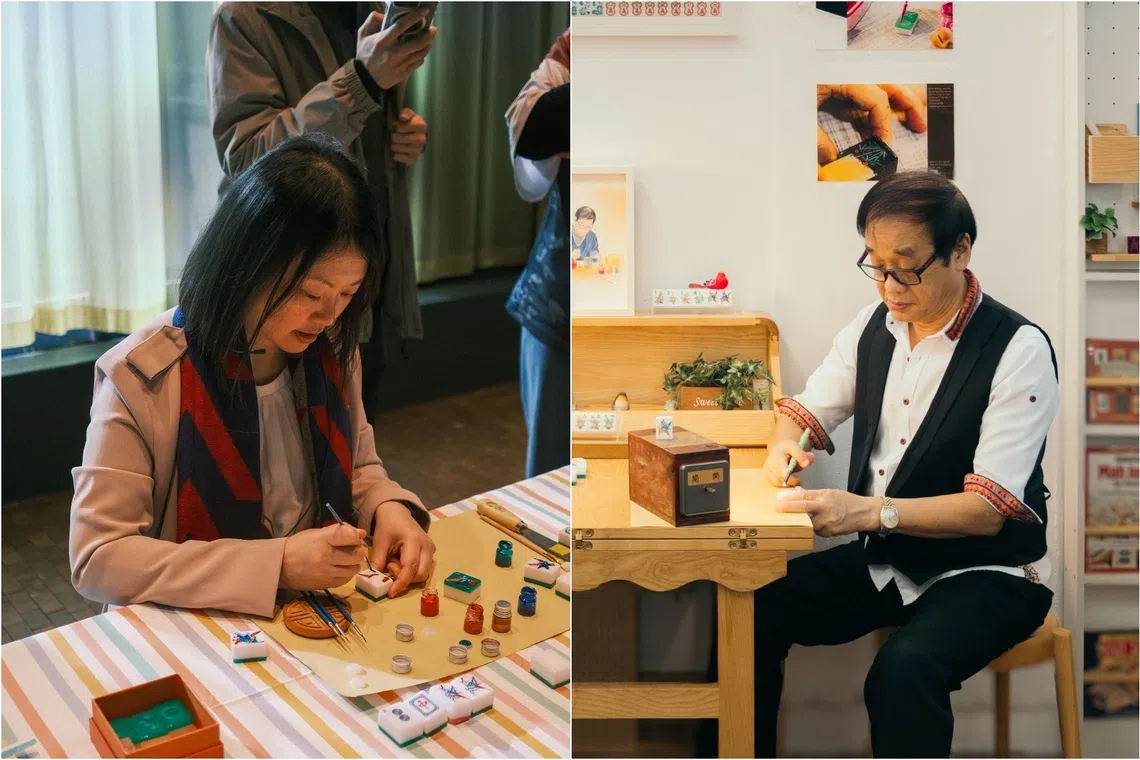 Karen Aruba and her father, Ricky Cheung, are working together to carry on the craft of mahjong tile carving and their family’s legacy.