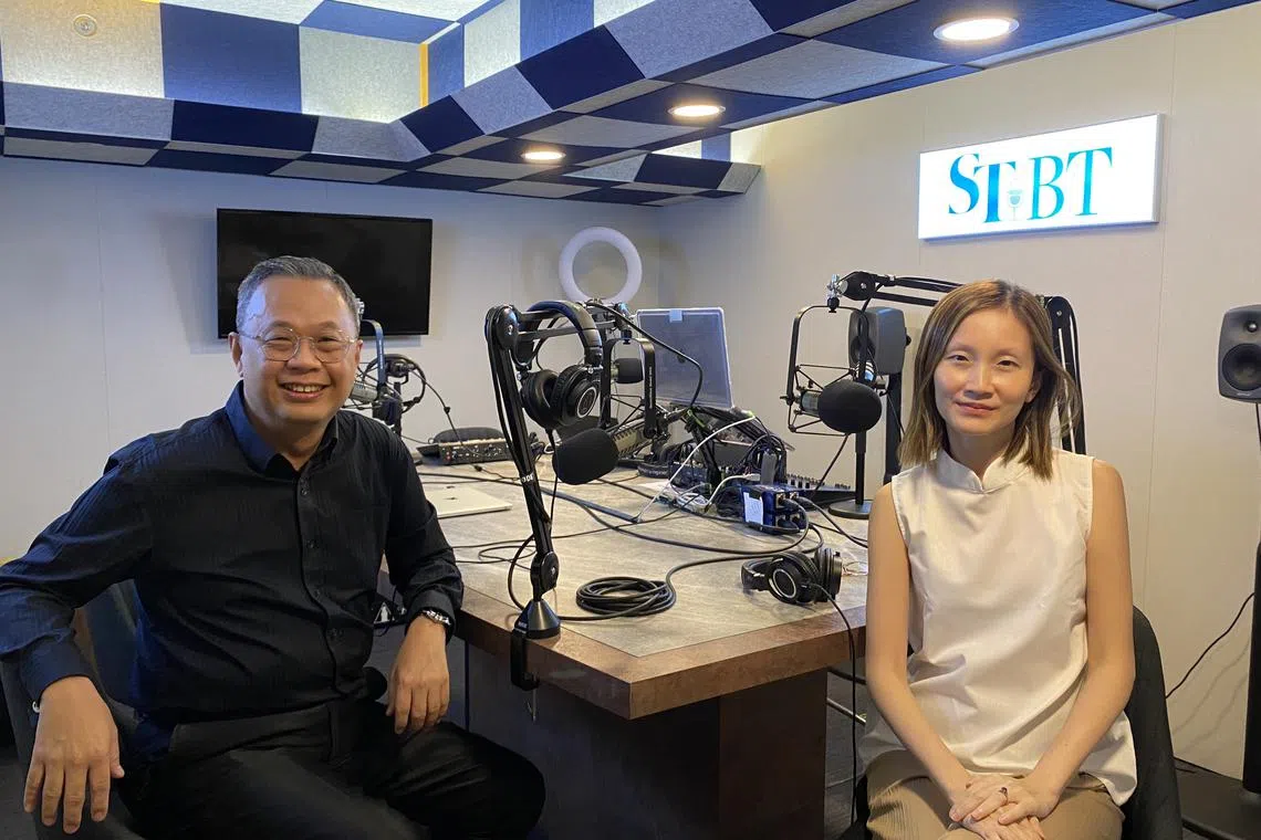  (From left to right) Tan Tee Khoon, Country Manager of PropertyGuru Singapore and ST's Insight Editor, Grace Ho.