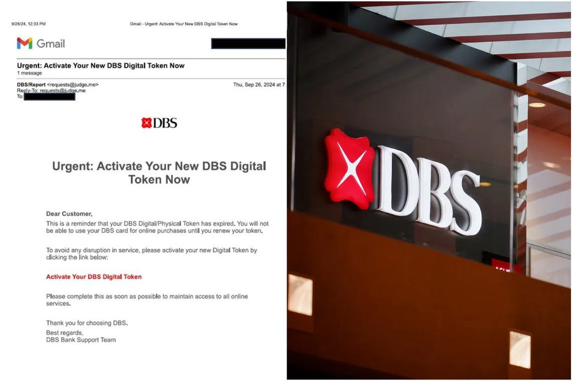 Victims would receive an e-mail or text message supposedly from DBS urging them to click on an embedded online link to resolve an urgent issue.