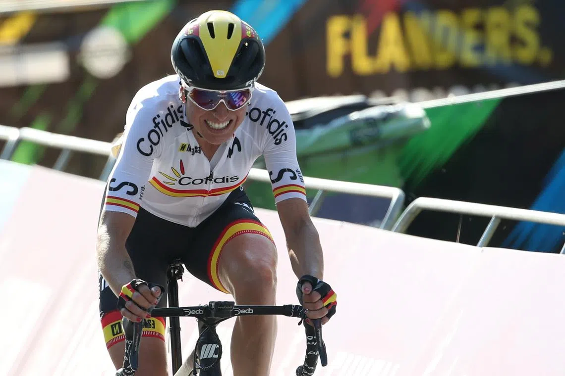 Cycling - UCI Road World Championships -  Leuven, Belgium - September 25, 2021 Spain's Mavi Garcia in action REUTERS/Yves Herman/File Photo