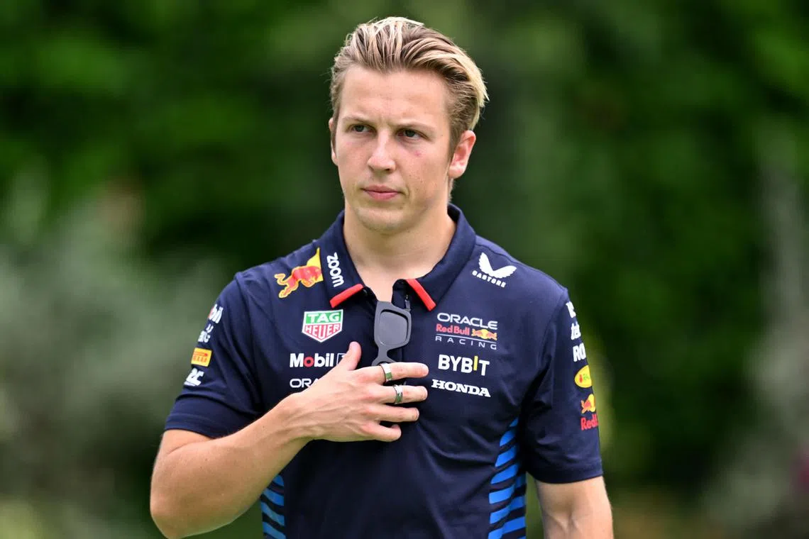 Liam Lawson ahead of a practice session for the Singapore Grand Prix on Sept 21. Days after the race, he was announced as Daniel Ricciardo’s replacement at RB.