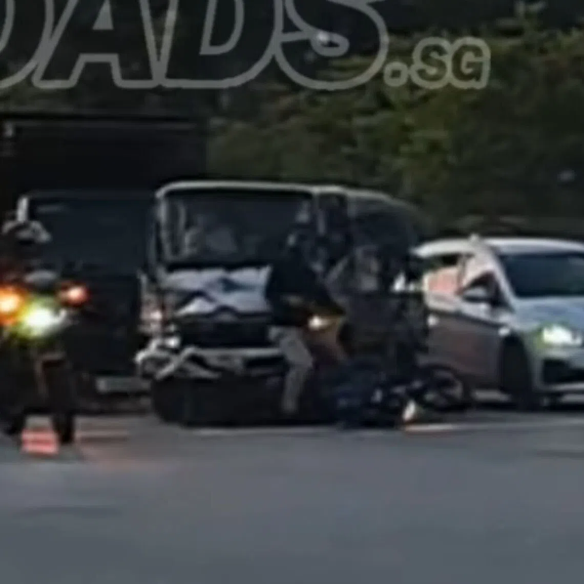 Four people were taken to Khoo Teck Puat Hospital.