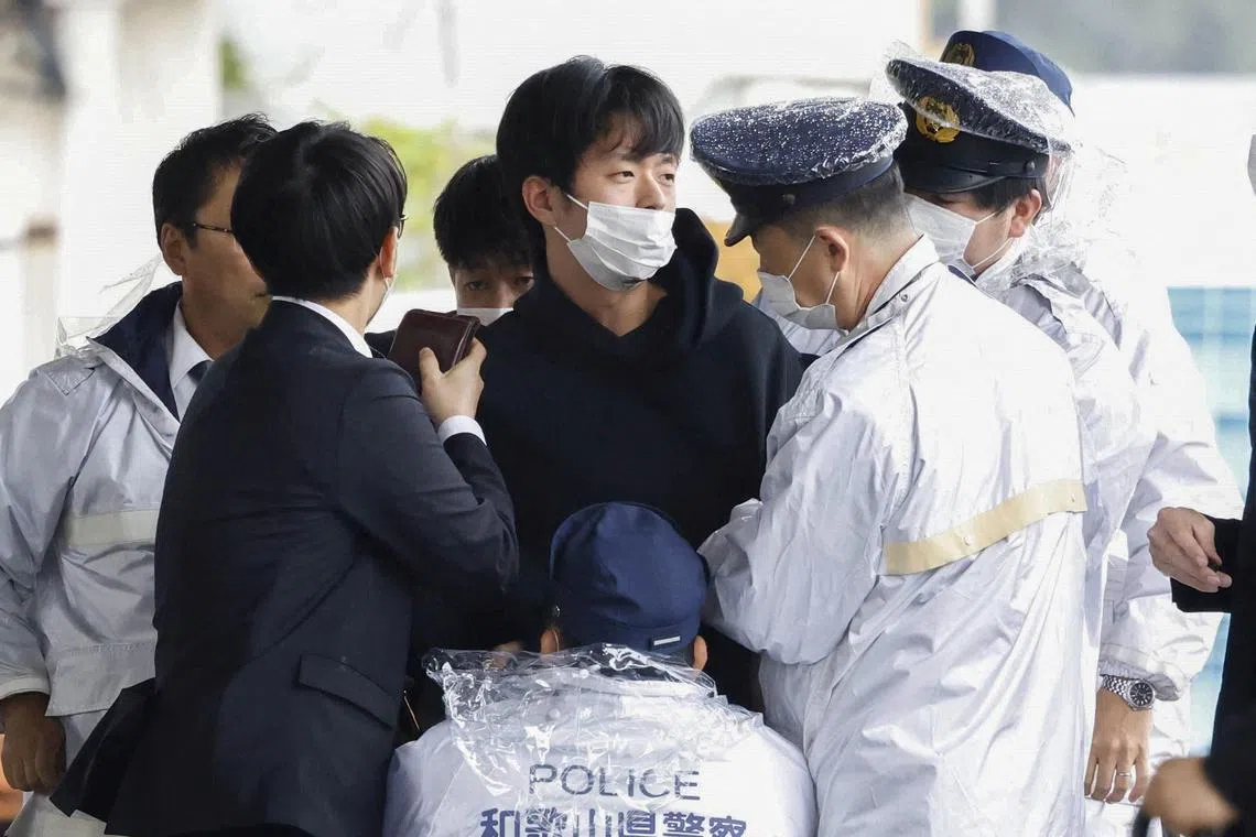 Mr Ryuji Kimura, 24, is alleged to have thrown an explosive device at Japan's Prime Minister Fumio Kishida at a campaign speech. 