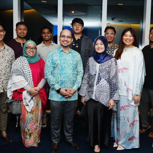 The task force is led by Minister of State for Digital Development and Information and Health Rahayu Mahzam (front row, third from left) and Senior Parliamentary Secretary for Education and National Development Syed Harun Alhabsyi (front row, second from left).
