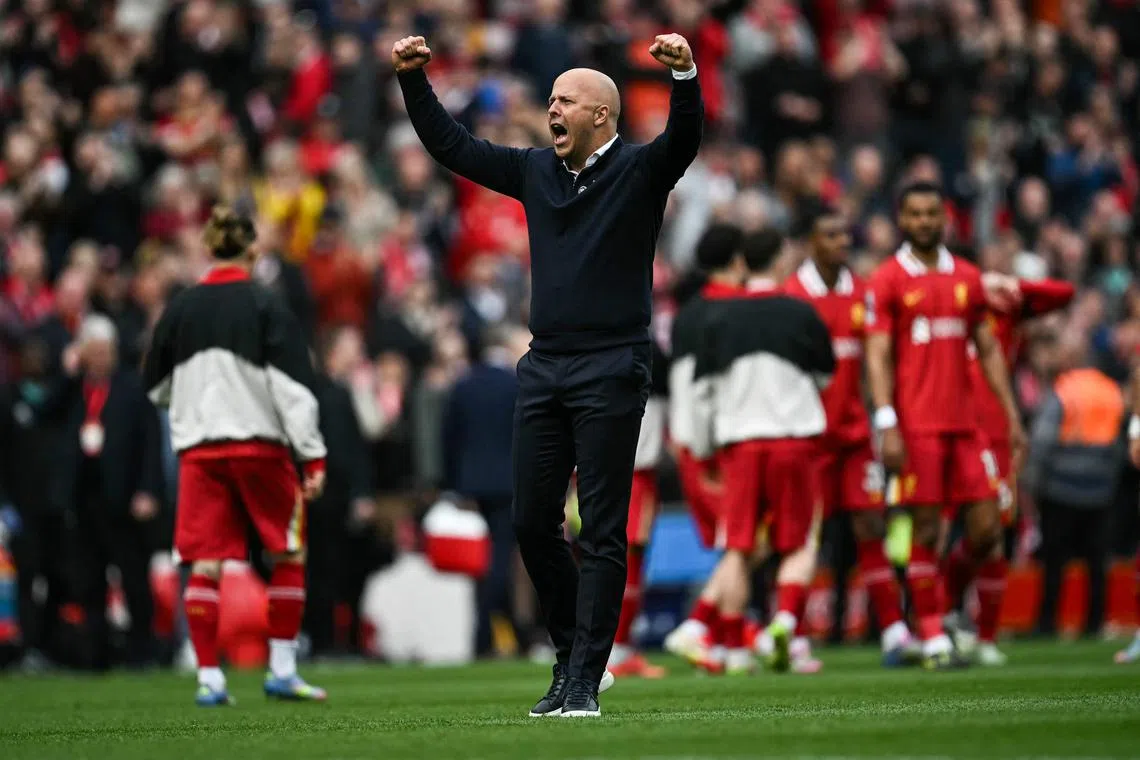 Liverpool's Arne Slot is set to become only the fifth manager to win the Premier League in his debut season in English football.