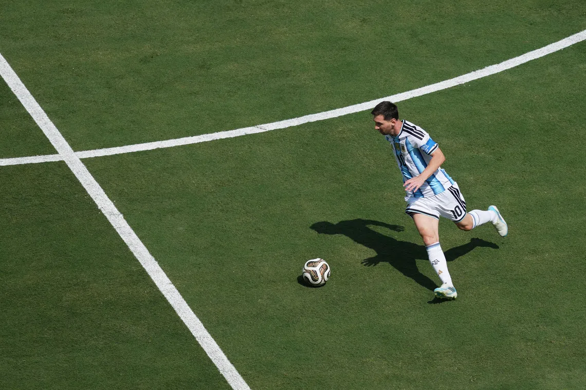 Soccer Football - FIFA World Cup 2026 - Final - Spain v Argentina - New York/New Jersey Stadium, East Rutherford, New Jersey, U.S. - July 19, 2026 Argentina's Lionel Messi in action IMAGN IMAGES via Reuters/James Lang