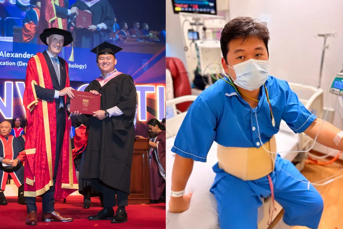 35-year-old Benjamin Chua donated his kidney to his four-year-old daughter while pursuing his master's degree, graduating from the National Institute of Education earlier this year.
