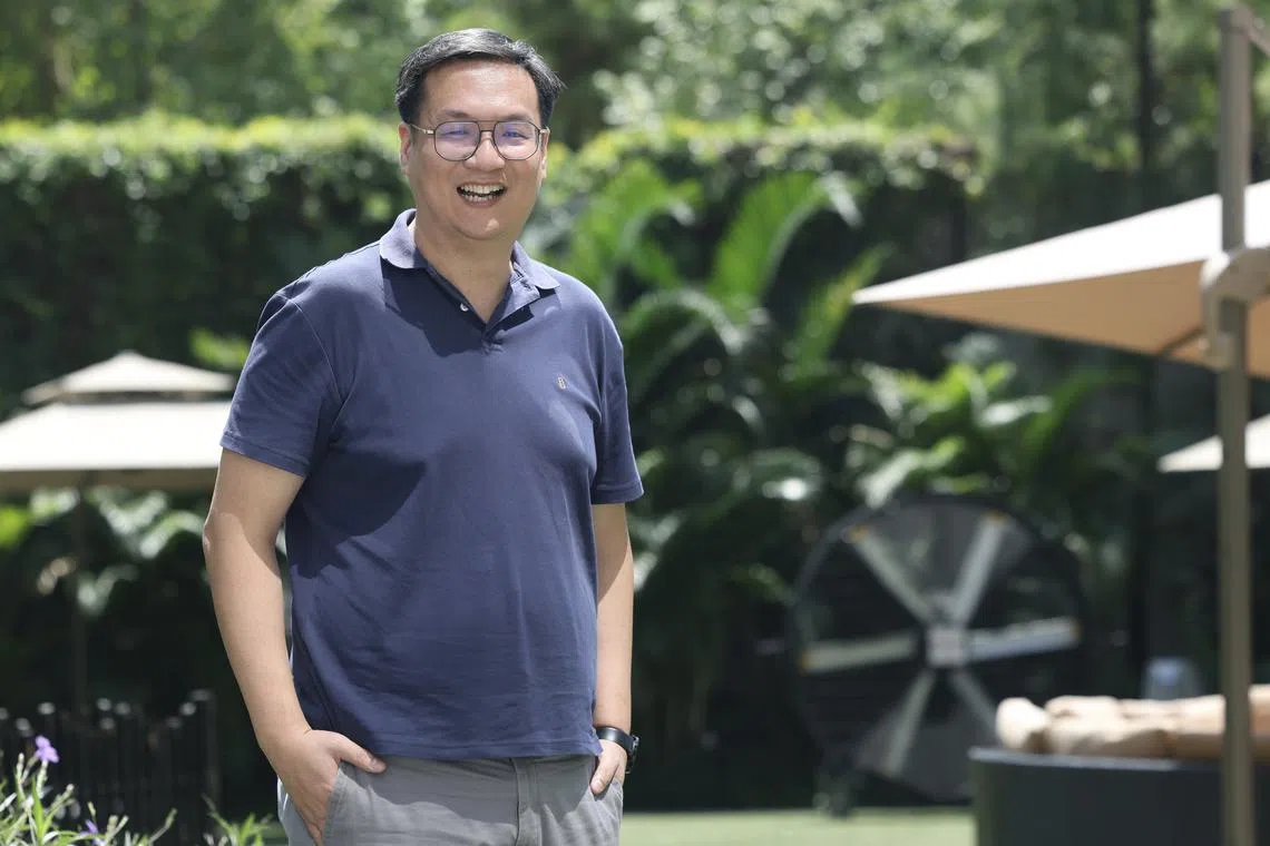 Stroke survivor Kelvin Loon at the launch of the four-year Stroke Rehab Ecosystem initiative on Aug 26.