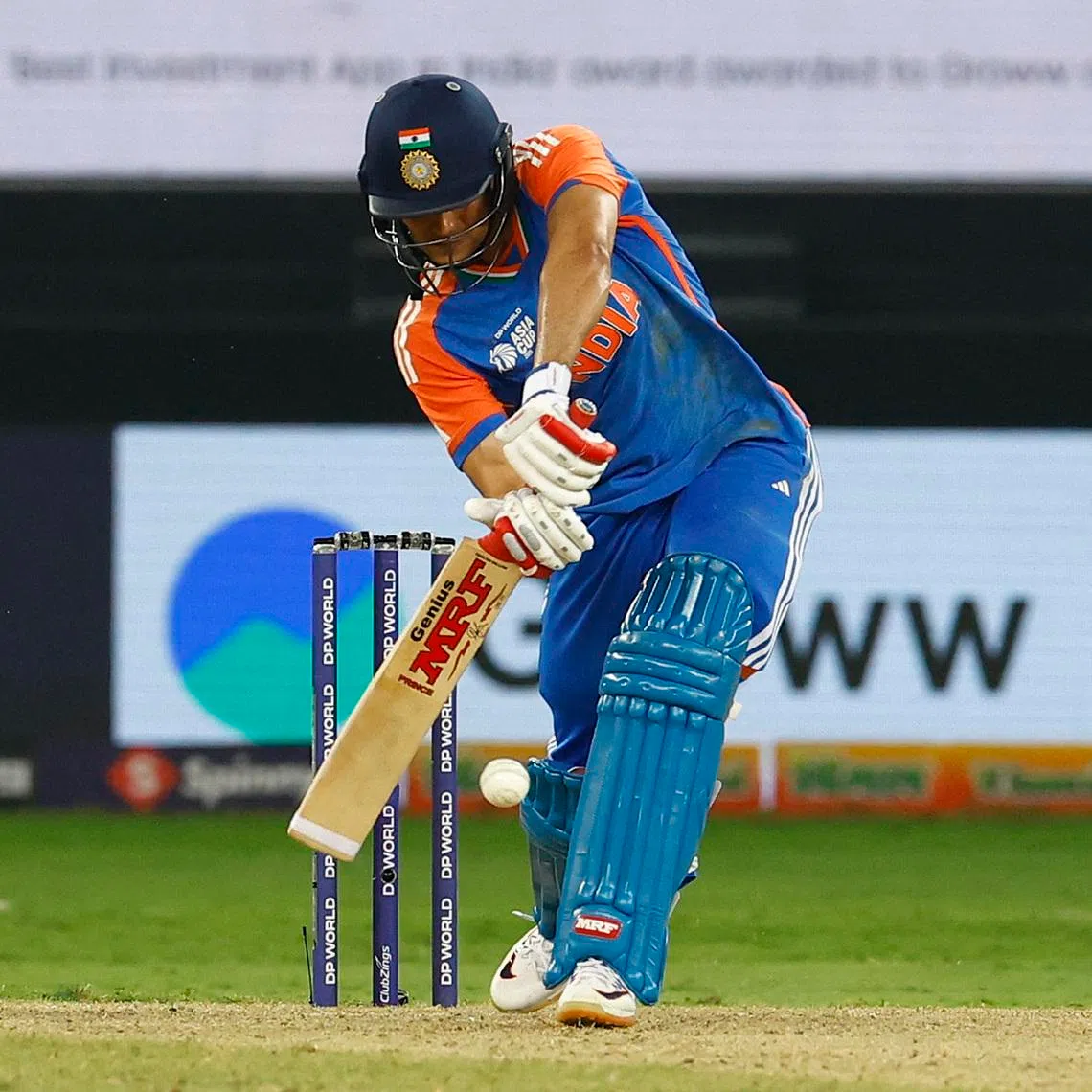 FILE PHOTO: Cricket - Asia Cup - Final - India v Pakistan - Dubai International Cricket Stadium, Dubai, United Arab Emirates - September 28, 2025 India's Shubman Gill in action REUTERS/Raghed Waked/ File Photo