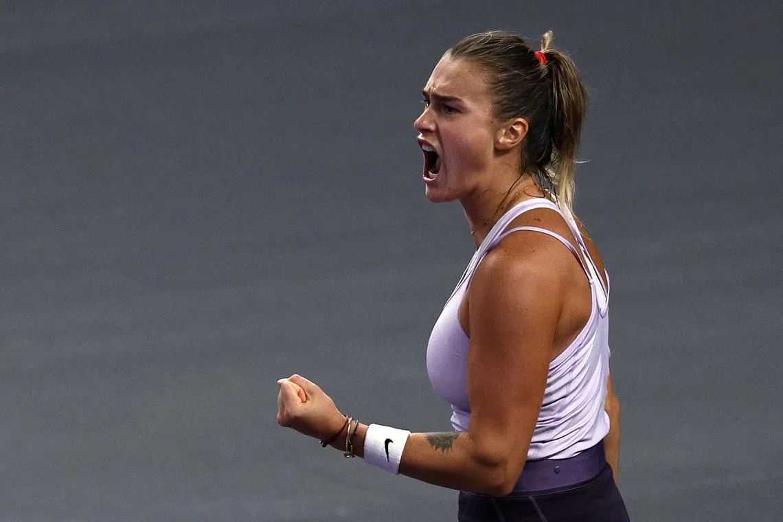 Aryna Sabalenka beat Iga Swiatek 6-2, 2-6, 6-1 on Oct 6, 2022. 