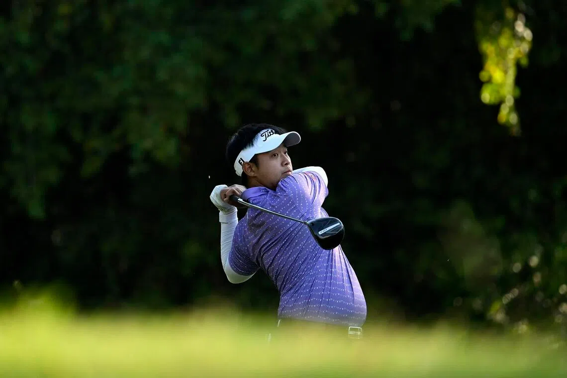 Nicklaus Chiam of Singapore pictured during round five at the 2025 Asian Tour final stage qualifying school at Lake View Resort and Golf Club, Hua Hin, Thailand. 


CREDIT: ASIAN TOUR