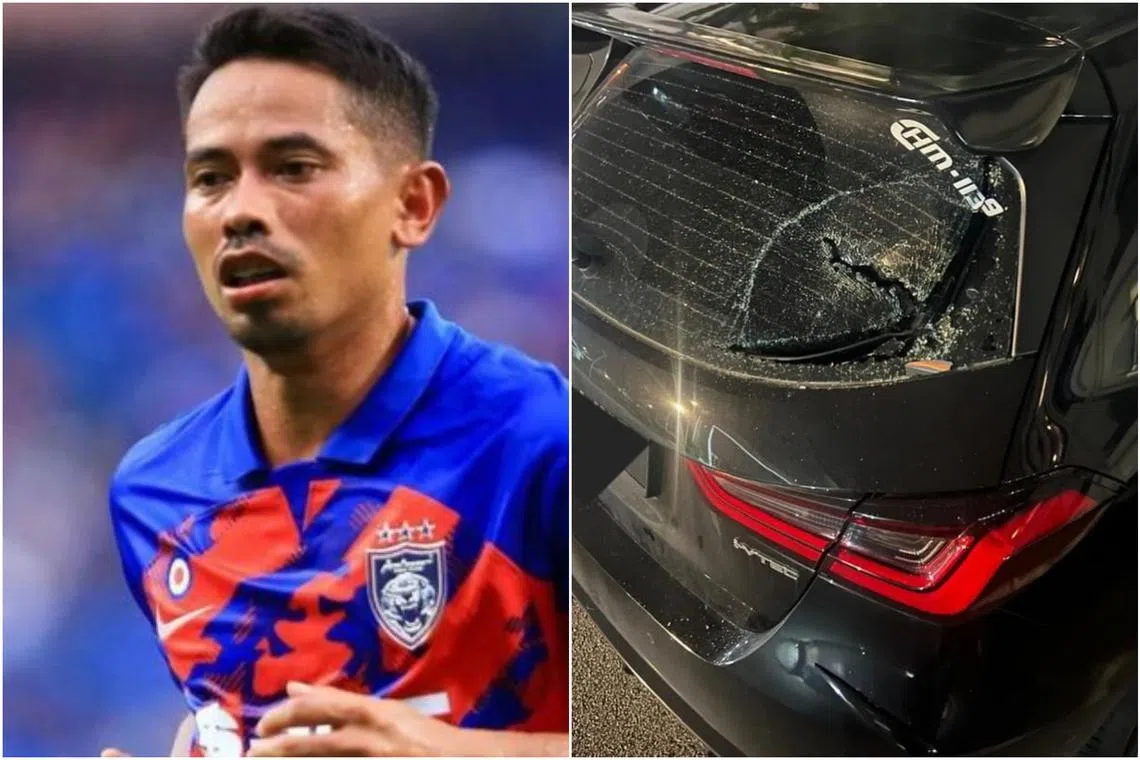 Safiq Rahim was threatened with a hammer and his car windscreen smashed by two assailants.