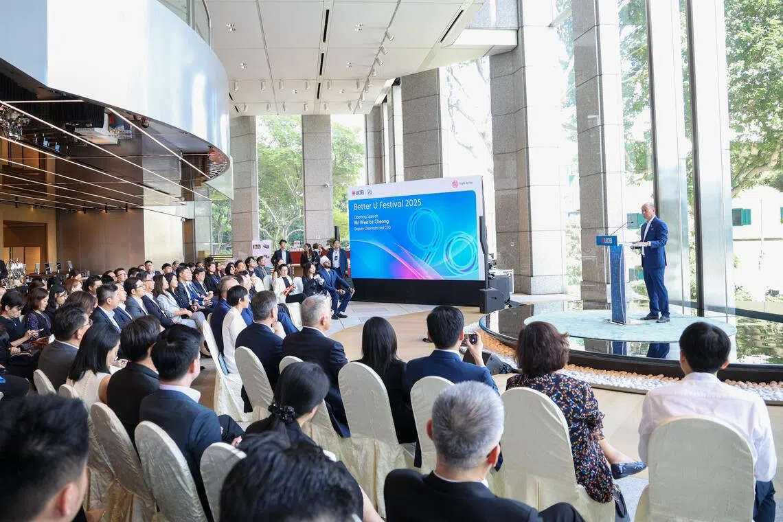 CMG20251001-ChuaKT01 蔡家增/卢慧菁 UOB Better U Festival 2025 [80 Raffles Place, UOB Plaza 1, Singapore 048624] Opening address by Mr Wee Ee Cheong, Deputy Chairman and CEO, UOB. * Embargoed till 11.30am, 01 oct 2025. For breaking news.