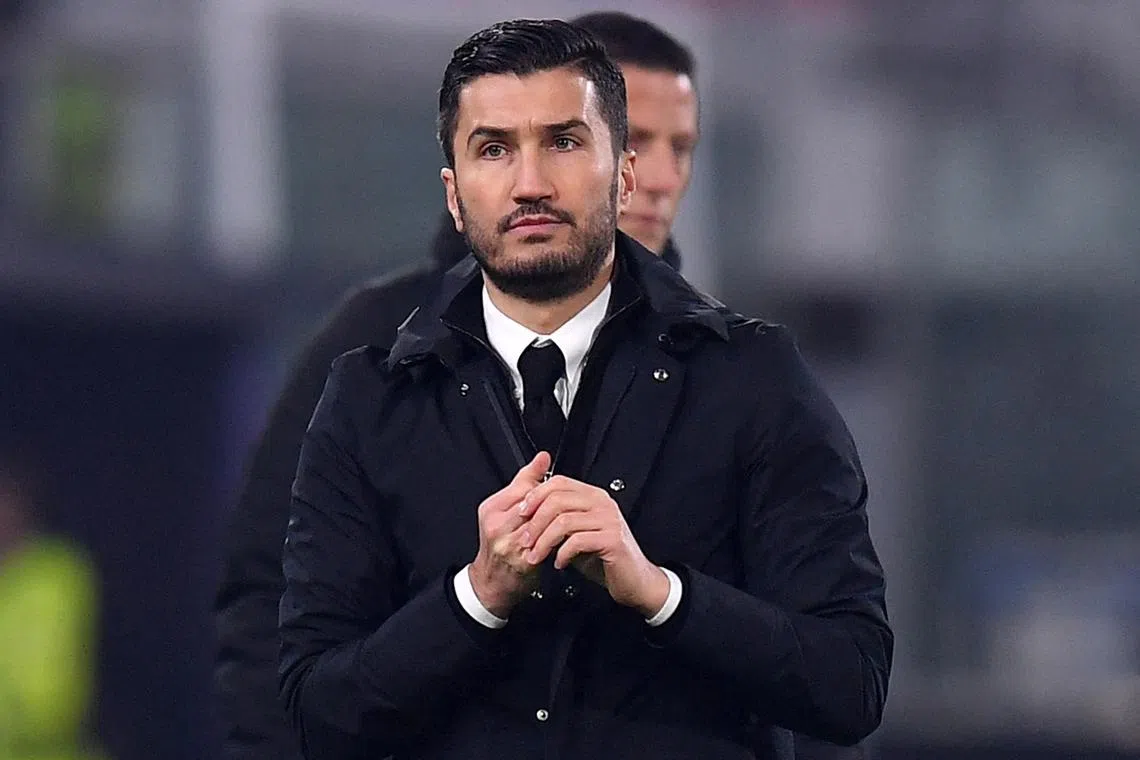 Soccer Football - Champions League - Bologna v Borussia Dortmund - Stadio Renato Dall'Ara, Bologna, Italy - January 21, 2025 Borussia Dortmund coach Nuri Sahin REUTERS/Jennifer Lorenzini