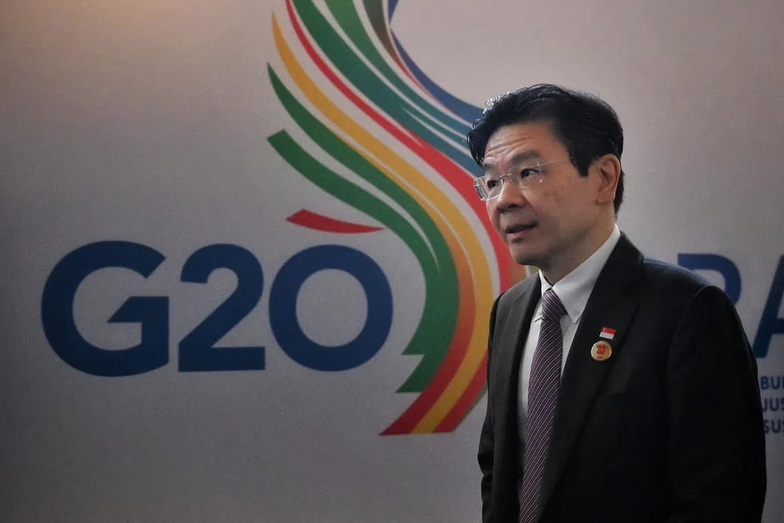 PM Wong said at a discussion during the G-20 Summit that the most direct way to tackle hunger and poverty is to stop conflicts and wars.
